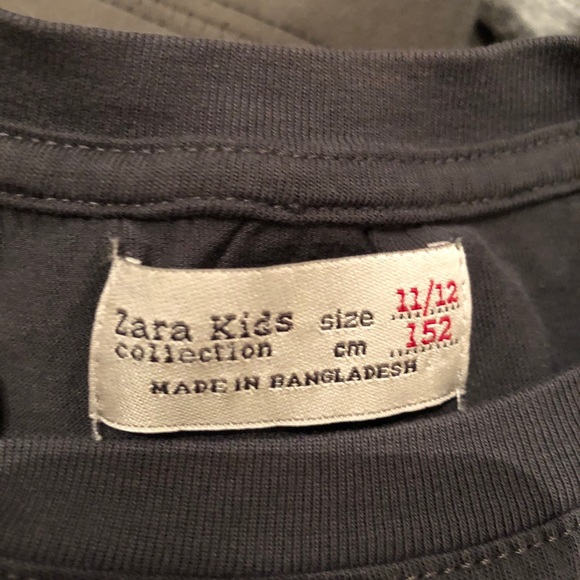 Zara ROCK black tshirt! Size 11/12 - Picture 4 of 4